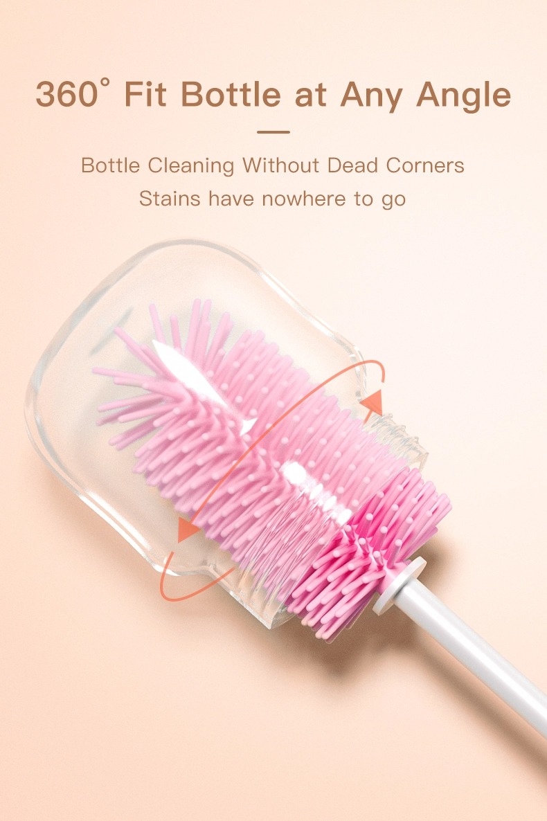 silicone bottle brush فرشاة زجاجة السيليكون