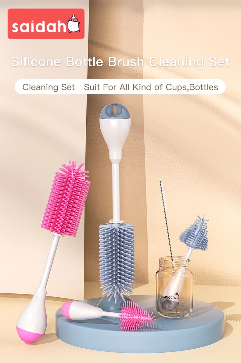 silicone bottle brush فرشاة زجاجة السيليكون