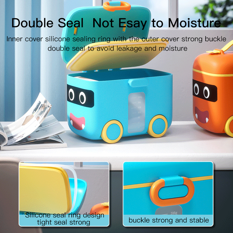 تسرب سليكيون لتخزين طعام الأطفال وعربة لعبة