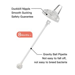 حلزح Duckbill البديلة (حلمات) لزجاجات الرقبة العريضة للحمام (5.0 سم) - قطع غيار زجاجة الطفل
