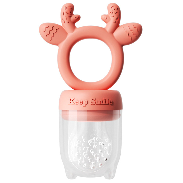 آمن غير سام من السيليكون مغذي فواكه الطفل مع تصميم الغزلان