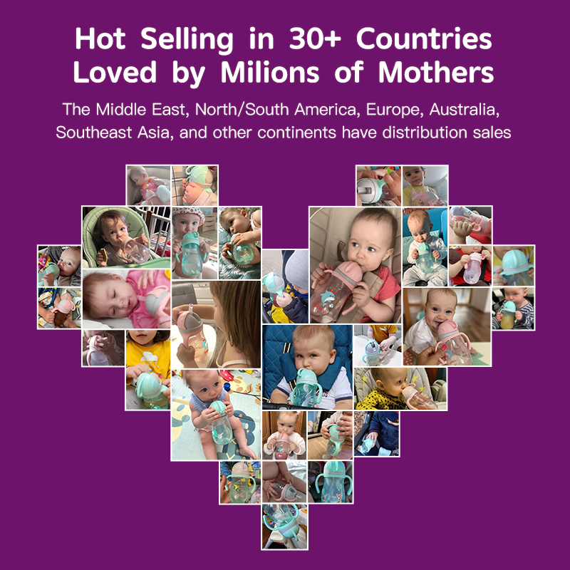 كأس تدريب للأطفال خالية من BPA الصديقة مع صمام مضاد لـ Choke