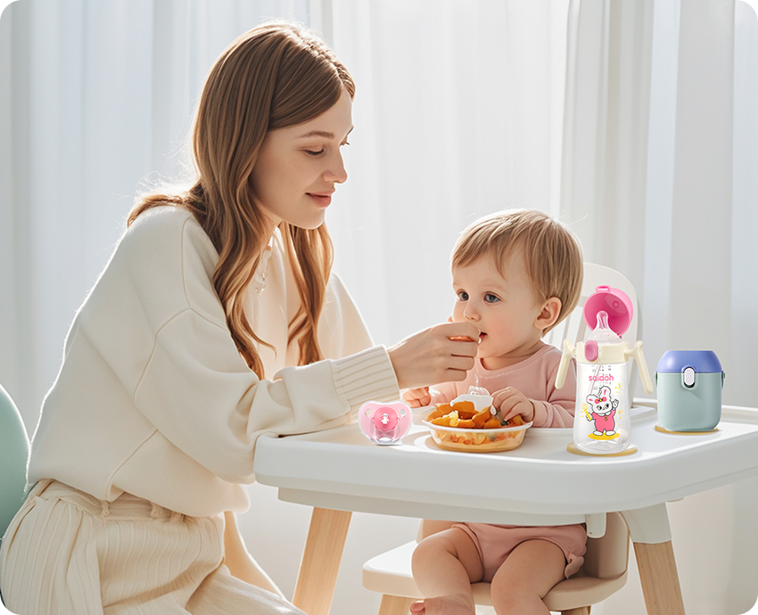 SAIDAH زجاجة طفل مع تصميم مريح مضاد للدورة