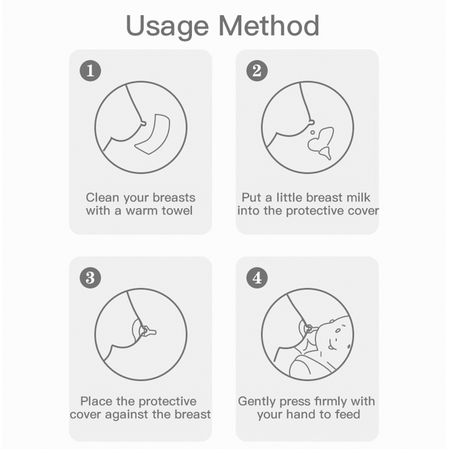 2pcs تعيين حماة حلمة من سيليكون كاريكوني