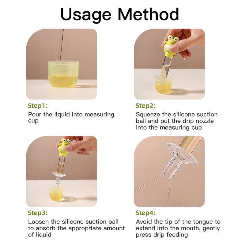 مغذي طب الأطفال على شكل ضفدع كاريكاتوري