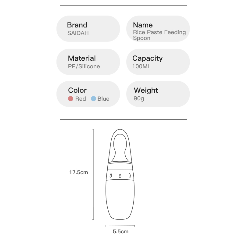 3 أوقية/100 مل من معجون الأرز السيليكون السائل مع ملعقة الاستغناء