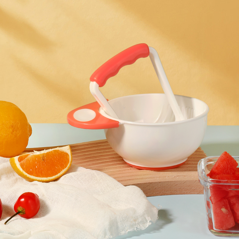 واحد دقيقة من طعام الأطفال محلي الصنع: وعاء طحن يدوي سهل للفواكه والخضار