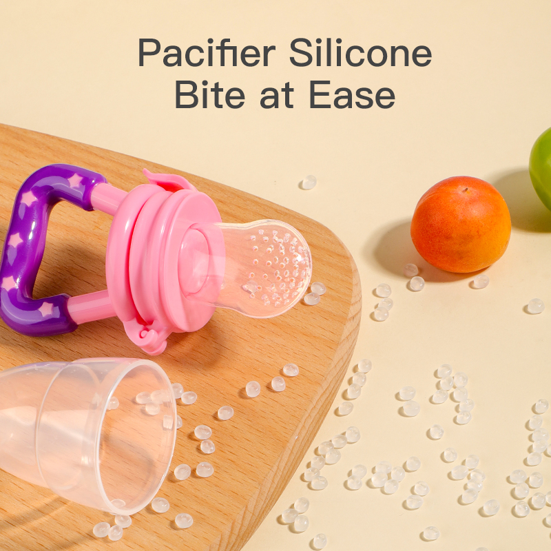 Star Silicone Baby Feeder & Teether - BPA Fruit Fruit Packifier for Bearging Leaff + Soft Pheming Tuy