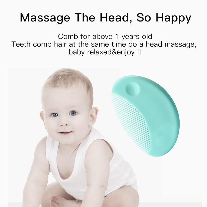 فرشاة شعر رضع وطفل رضع مستدير مع شعيرات ناعمة ومقبض PP