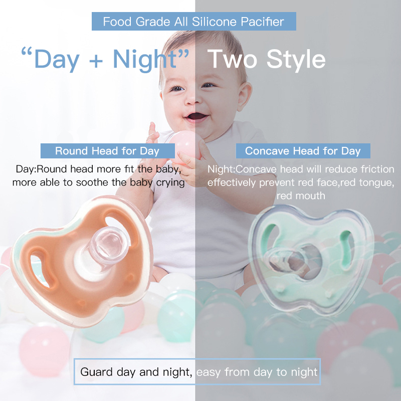 ناعمة طبيعية من السيليكون مصاصة - يوم وليلا راحة مهدئة