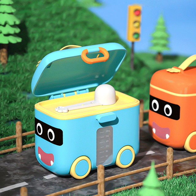 تسرب سليكيون لتخزين طعام الأطفال وعربة لعبة