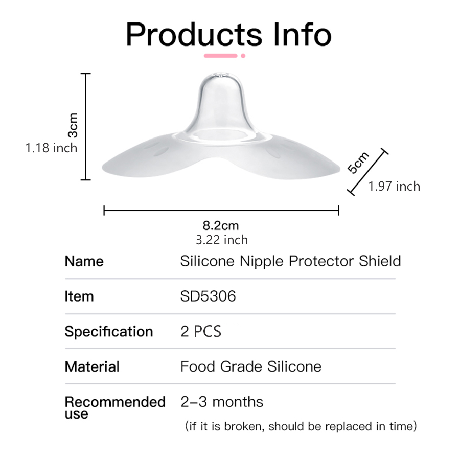 2pcs تعيين حماة حلمة من سيليكون كاريكوني
