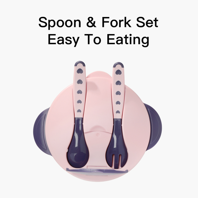 طبقة مزدوجة مقسمة وعاء طعام الأطفال - منع خلط النكهة - BPA Free PP