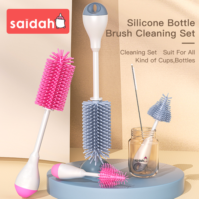 مجموعة زجاجة حليب سليكون 3 في 1 