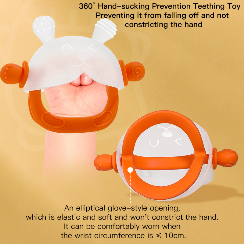 لطيف أرنب السيليكون teether للأطفال